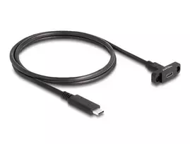 DeLOCK SuperSpeed USB 10Gbps laidas USB Type-C kištukas į lizdą 1 m juodas