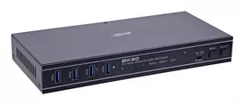 InLine 57885H KVM jungiklis, HDMI 2.1, dviejų monitorių, 8K60Hz, juodas, montavimui į stelažą