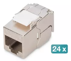 „Digitus“ CAT 6A kompaktiškas kištukinis modulis, ekranuotas, be įrankių montavimas, 24 vnt.
