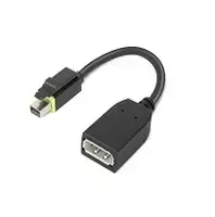 Lenovo 4X90Q93975 vaizdo kabelio adapteris Mini DisplayPort į DisplayPort juodas
