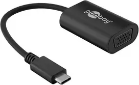 Wentronic goobay adapteris USB-C (kištukas) į VGA (kištukas) – 20 cm, 1080p palaikymas, juodas (38531)