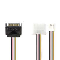 Nedis CCGP73550VA015 vidinis maitinimo kabelis 0,15 m SATA 15-pin kištukas
