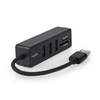 USB Hub Nedis CCGB61250BK01 USB 3.2 Gen 1 Type-A 5000Mbit/s Juodas