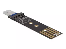 DeLOCK Combo keitiklis M.2 NVMe PCIe arba SATA SSD į USB 3.2 Gen 2 juodas