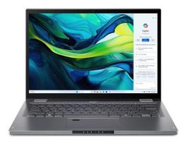 Hibridinis 2-in-1 nešiojamas kompiuteris Acer Aspire Spin 14 ASP14-52MTN Intel Core Ultra 5 115U, 14 colių WUXGA liečiamas, 16GB LPDDR5x, 512GB SSD, Windows 11 Home, pilka