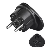 Hama 00223454 universalus kištukinis adapteris Type E/F hibridinis juodas