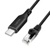 Tinklo kabelis LogiLink CU0412 RJ-45 Cat6 2 m Juodas