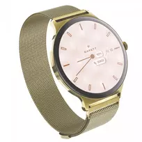 Išmanusis laikrodis Garett Verona 2 Gold Mesh su Bluetooth ir širdies ritmo matuokliu