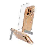 Apsauginis dėklas PanzerGlass CARE Feature Kick 3w1, skirtas iPhone 17 Pro, su stikliniu objektyvo dangteliu