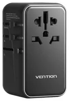 Įkroviklis Vention FJGB0 100W GaN su 3× USB-C ir 1× USB-A, juodas