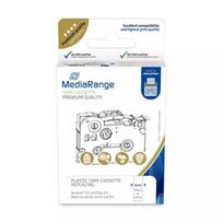 Plastikinė juostos kasetė MediaRange TZ-211 (6 mm, 8 m, balta/juoda)