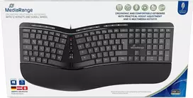 MediaRange ergonominė multimedijos klaviatūra 124 klavišų, juoda (MROS120)