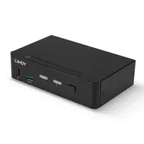 Lindy 2 prievadų DisplayPort 1.4, USB 3.0 ir garso KVM jungiklis