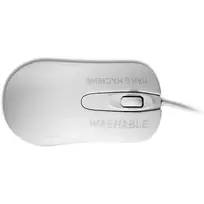 Laidinė ambidekstrinė optinė pelė ManMachine Man & Machine C Mouse – USB Type-A, lazeris 1000 DPI, 3 mygtukai, slinkimo ratukas (higieniška balta)