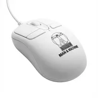 ManMachine Mighty Mouse 5 – laidinis ambidekstrinis pelės kompiuteriui, USB Type-A, 5 mygtukai, balta