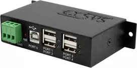 USB šakotuvas Exsys EX-1163HMS – 4 prievadai su 15 kV ESD apsauga, DIN bėgio komplektas