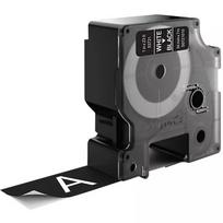 DYMO Authentic D1 etiketės | 24 mm x 7 m rulonas | Baltas tekstas ant juodo fono | Lipnios etiketės LabelManager etikečių spausdintuvams