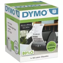 DYMO 2166659 etiketės siuntoms, baltos, stačiakampės, 10,2x21 cm, 140 vnt.