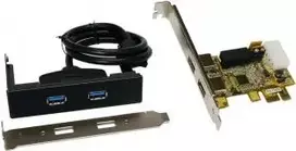Vidinė PCIe USB 3.2 Gen 1 adapterio plokštė Exsys EX-11072, išvestis USB 3.2 Gen 1, 75×52 mm, 0,2 kg