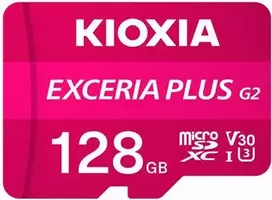 „Kioxia EXCERIA PLUS G2“ 128GB MicroSDXC atminties kortelė (UHS-I, U3, V30, A1)