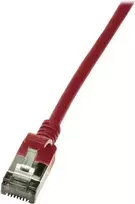 Tinklo kabelis LogiLink Slim U/FTP Raudonas RJ-45 Cat6a 0,3 m