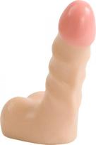 Realistiškas dildo Doc Johnson 5,5" Slimline, vanilinis, su siurbtuku