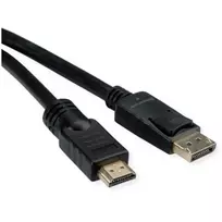 Vaizdo kabelio adapteris ROLINE 11.04.5776 7,5 m HDMI Type A DisplayPort juodas