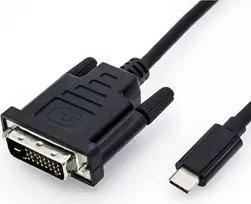 Laido adapteris ROLINE 11.04.5831 USB Type-C į DVI 2 m juodas