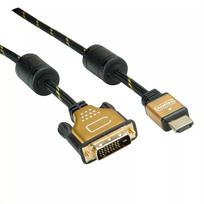 Vaizdo kabelio adapteris ROLINE 11.04.5895 10 m HDMI DVI juodas, auksuoti kontaktai