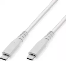 VALUE 11.99.9065 USB 3.2 Gen 2 suderinamas kabelis, USB-C į USB-C, 10Gbit/s, 60 W, baltas, 3 m