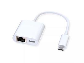 Lyties keitiklis ROLINE 12.02.1100 USB 3.2 Gen 2 Type C – RJ-45 baltas
