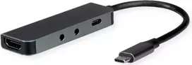 Dokavimo stotelė nešiojamam kompiuteriui ROLINE 12021125 USB 3.2 Gen 1 Type-C pilka 100W