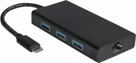 USB 3.2 Gen 2 HUB VALUE 12.99.1109 Type-C juodas