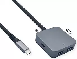 VALUE USB 3.2 Gen 2 skirstytuvas 12.99.1126 – 4 prievadai (2×A + 2×C), 10000Mbit/s, juodas