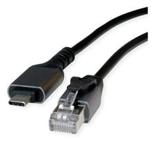 Tinklo kabelis VALUE 12.99.1169-10 RJ-45 USB Type C 5 m juodas