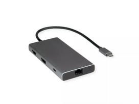 VALUE 12.99.1139 Laidinis USB 3.2 Gen 1 Type-C dokas nešiojamam kompiuteriui, pilka/juoda