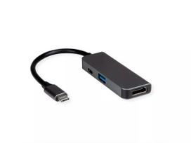 VALUE 12.99.1141 USB 3.2 Gen 1 Type-C dokas nešiojamam kompiuteriui, juodas, 3840x2160 60Hz