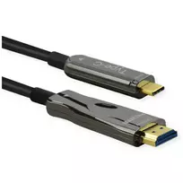 Vaizdo kabelio adapteris ROLINE 14.01.3474 30 m HDMI A tipo USB Type-C juodas