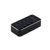 USB šakotuvas ROLINE 14.02.5056 USB 3.2 Gen 1 Type-A 5120Mbit/s juodas