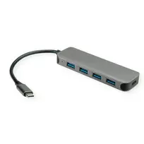 USB Hub VALUE 14.99.5038 – 4 prievadų USB 3.0 skirstytuvas su USB-C jungtimi