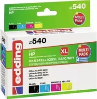 Edding EDD-540 – suderinamas rašalo kasetės rinkinys (juoda, žydra, raudona, geltona) HP OfficeJet PRO 6230, 6830, 6830c