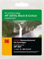 KODAK HP 2510 rašalinė kasetė (2 vnt.) juoda + spalvota CH563EE/CH564EE 550/330S, 15ml/18ml