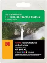 Spalvotų rašalų rinkinys Kodak 185H030417, skirtas HP DJ2620 – HP304XL talpinė versija (15 ml ir 18 ml)