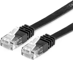 Value 21.99.0960 RJ45 tinklo kabelis, patch kabelis CAT 6 U/UTP 0,50 m juodas 1 vnt.