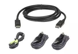 ATEN DisplayPort Secure KVM kabelio rinkinys, 1,8 m, USB DisplayPort