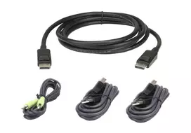 ATEN 2L-7D03UDPX4 saugus KVM kabelių rinkinys DisplayPort, USB ir garsui, 3 m