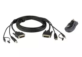 ATEN 2L-7D03UDX4 Secure KVM kabelių rinkinys 3 m DVI-D Dual Link USB