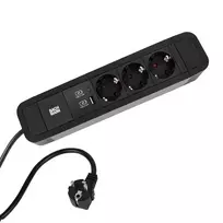 Bachmann PRIMO 3 maitinimo blokas 3x Type EF + USB-A/USB-C 2m juodas