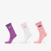 adidas Tie Dye Crew Socks 3 Pairs Blush Pink/ Purple Rush/ White - Dydis L (KD0973 Kojinės)