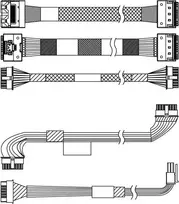 Lenovo ThinkSystem SR650 V3 3,5 colio/2,5 colio korpuso priekinio plėstuvo pagrindinės plokštės SAS/SATA kabelių rinkinys 4X97A87505